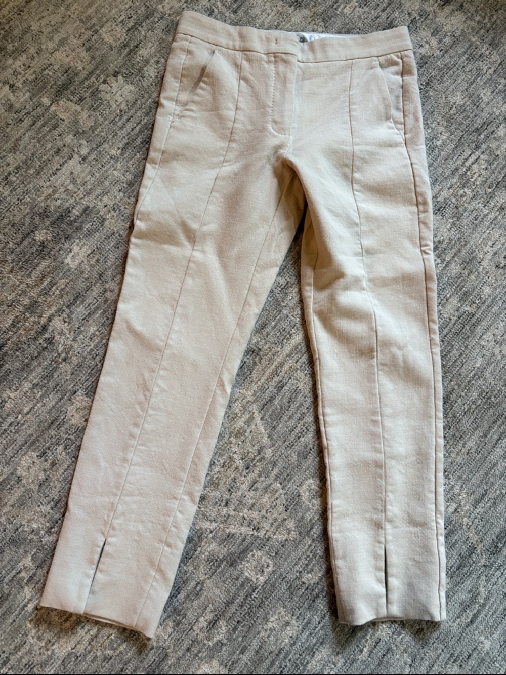 Max Mara Slim Dress Pants in Light Beige - women’s size 2 - wool blend